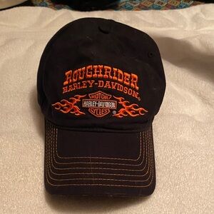 Harley-Davidson Black Cap with Orange Flames